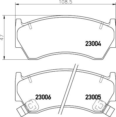 DON PCP1544 - Тормозные колодки, дисковые, комплект autosila-amz.com