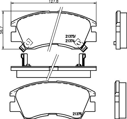 DON PCP1542 - Тормозные колодки, дисковые, комплект autosila-amz.com