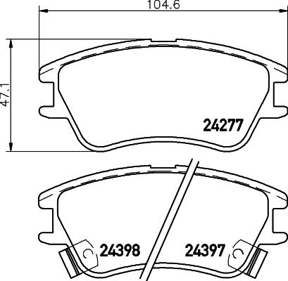 DON PCP1559 - Тормозные колодки, дисковые, комплект autosila-amz.com