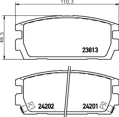 DON PCP1554 - Тормозные колодки, дисковые, комплект autosila-amz.com