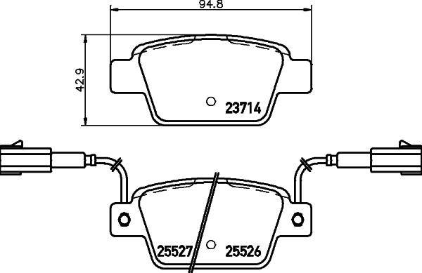 DON PCP1552 - Тормозные колодки, дисковые, комплект autosila-amz.com