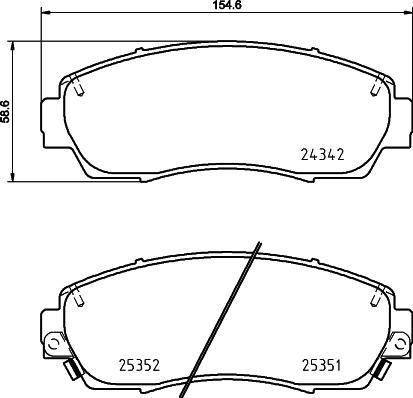 DON PCP1502 - Тормозные колодки, дисковые, комплект autosila-amz.com