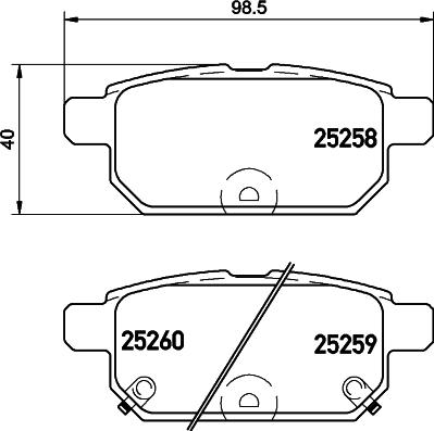 DON PCP1519 - Тормозные колодки, дисковые, комплект autosila-amz.com