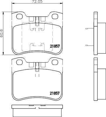 DON PCP1584 - Тормозные колодки, дисковые, комплект autosila-amz.com