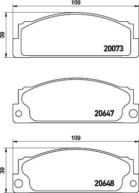 DON PCP1534 - Тормозные колодки, дисковые, комплект autosila-amz.com