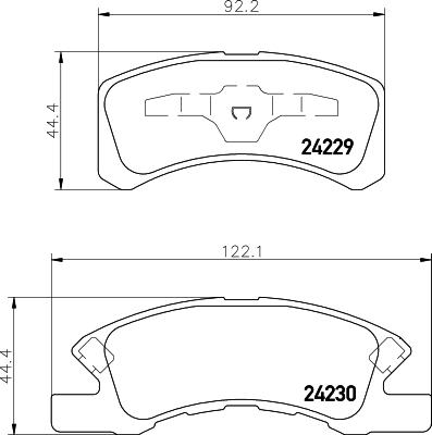 DON PCP1524 - Тормозные колодки, дисковые, комплект autosila-amz.com