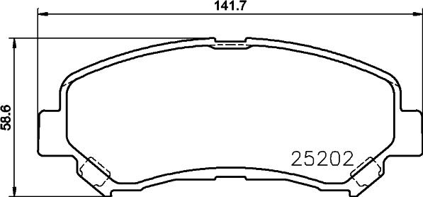 DON PCP1572 - Тормозные колодки, дисковые, комплект autosila-amz.com