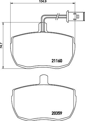 DON PCP1695 - Тормозные колодки, дисковые, комплект autosila-amz.com