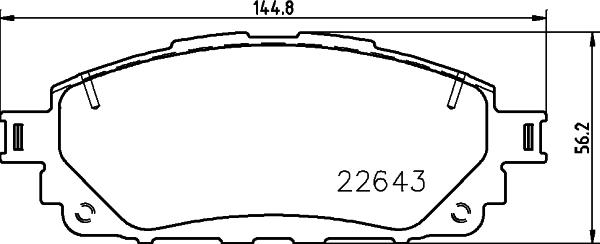 DON PCP1611 - Тормозные колодки, дисковые, комплект autosila-amz.com