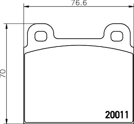 DON PCP1689 - Тормозные колодки, дисковые, комплект autosila-amz.com