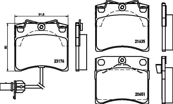 DON PCP1683 - Тормозные колодки, дисковые, комплект autosila-amz.com