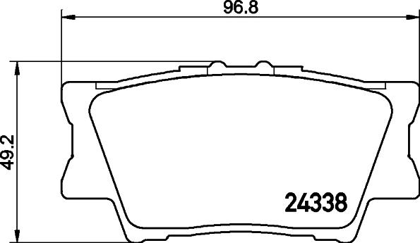 DON PCP1096 - Тормозные колодки, дисковые, комплект autosila-amz.com