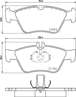 DON PCP1041 - Тормозные колодки, дисковые, комплект autosila-amz.com