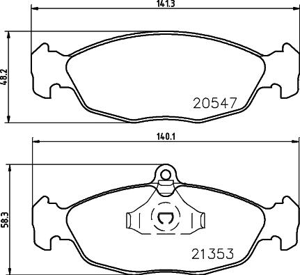 DON PCP1051 - Тормозные колодки, дисковые, комплект autosila-amz.com