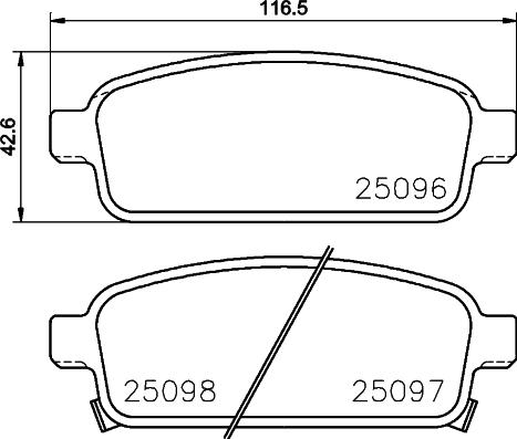 DON PCP1052 - Тормозные колодки, дисковые, комплект autosila-amz.com