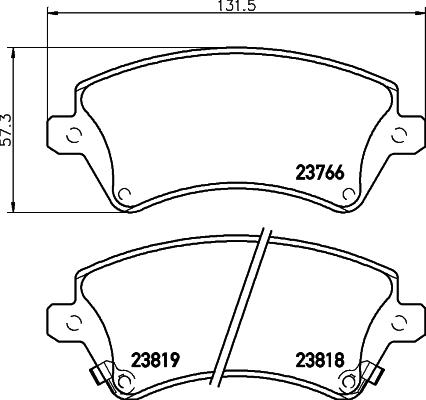 DON PCP1082 - Тормозные колодки, дисковые, комплект autosila-amz.com