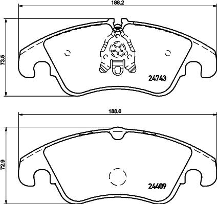 DON PCP1032 - Тормозные колодки, дисковые, комплект autosila-amz.com