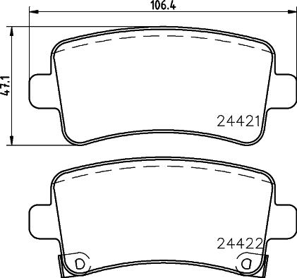 DON PCP1070 - Тормозные колодки, дисковые, комплект autosila-amz.com