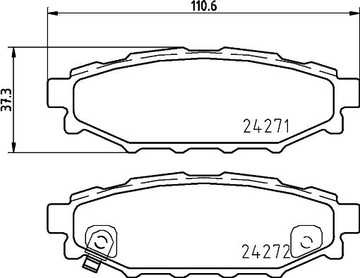 DON PCP1193 - Тормозные колодки, дисковые, комплект autosila-amz.com