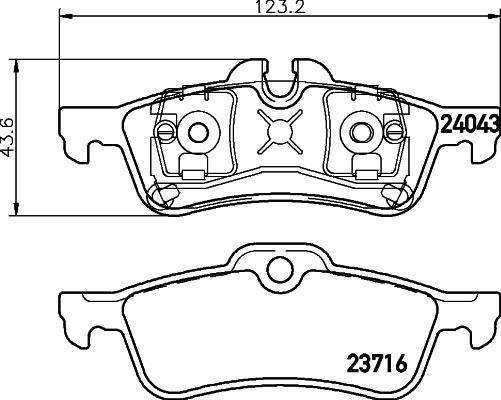 DON PCP1141 - Тормозные колодки, дисковые, комплект autosila-amz.com