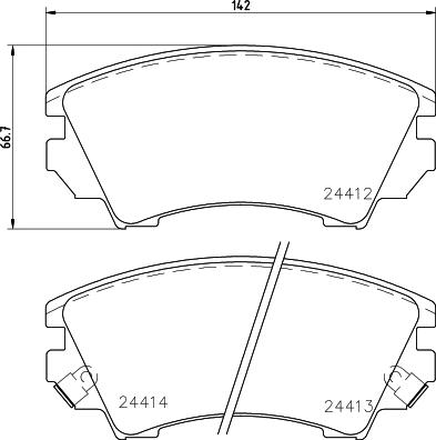 DON PCP1152 - Тормозные колодки, дисковые, комплект autosila-amz.com