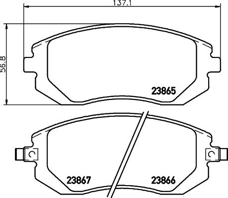 DON PCP1157 - Тормозные колодки, дисковые, комплект autosila-amz.com