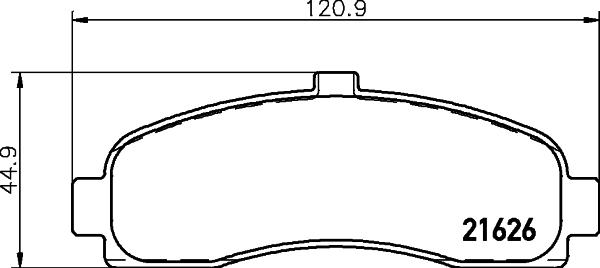 DON PCP1169 - Тормозные колодки, дисковые, комплект autosila-amz.com