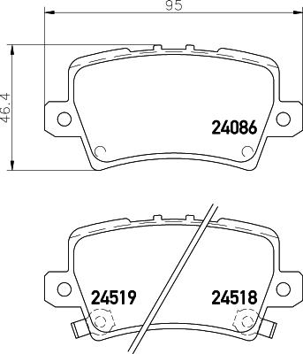 DON PCP1166 - Тормозные колодки, дисковые, комплект autosila-amz.com