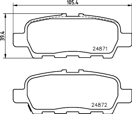 Magneti Marelli T1847MM - Тормозные колодки, дисковые, комплект autosila-amz.com