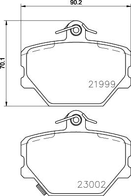 DON PCP1105 - Тормозные колодки, дисковые, комплект autosila-amz.com