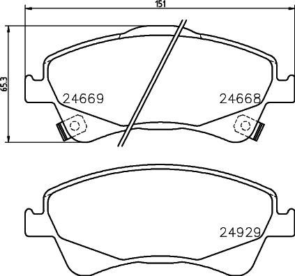 DON PCP1106 - Тормозные колодки, дисковые, комплект autosila-amz.com