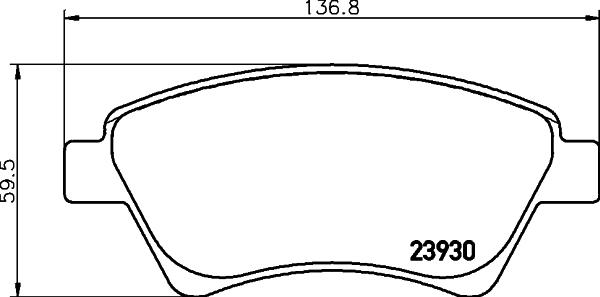 DON PCP1121 - Тормозные колодки, дисковые, комплект autosila-amz.com