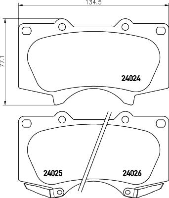 DON PCP1122 - Тормозные колодки, дисковые, комплект autosila-amz.com