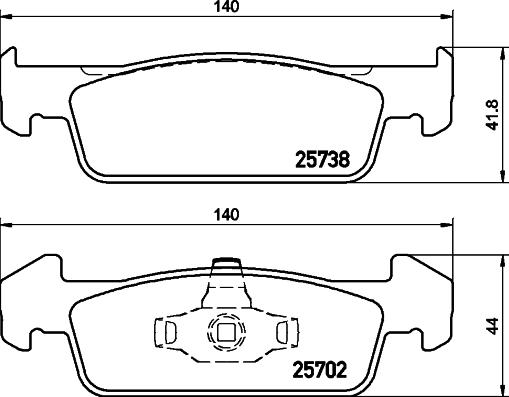 DON PCP1173 - Тормозные колодки, дисковые, комплект autosila-amz.com