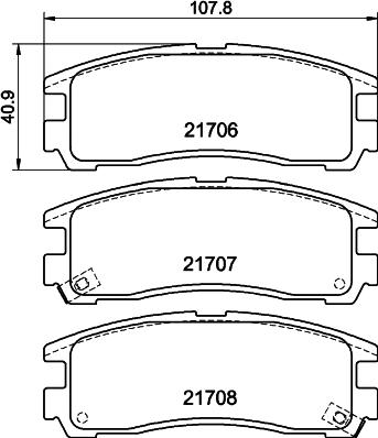 DON PCP1860 - Тормозные колодки, дисковые, комплект autosila-amz.com