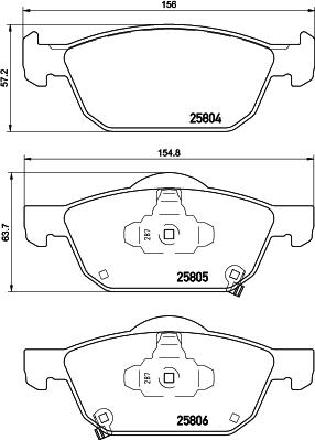 DON PCP1394 - Тормозные колодки, дисковые, комплект autosila-amz.com