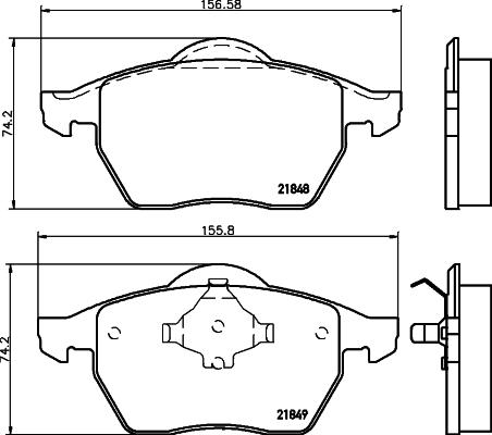 DON PCP1356 - Тормозные колодки, дисковые, комплект autosila-amz.com