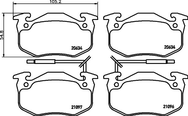 DON PCP1353 - Тормозные колодки, дисковые, комплект autosila-amz.com