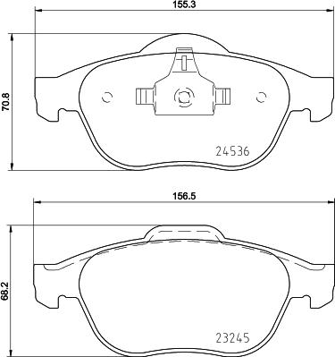 DON PCP1352 - Тормозные колодки, дисковые, комплект autosila-amz.com