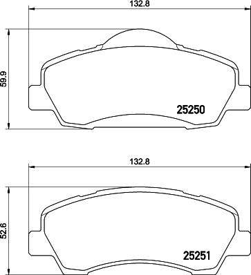 DON PCP1364 - Тормозные колодки, дисковые, комплект autosila-amz.com