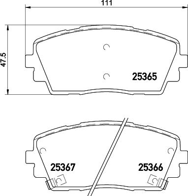 DON PCP1365 - Тормозные колодки, дисковые, комплект autosila-amz.com