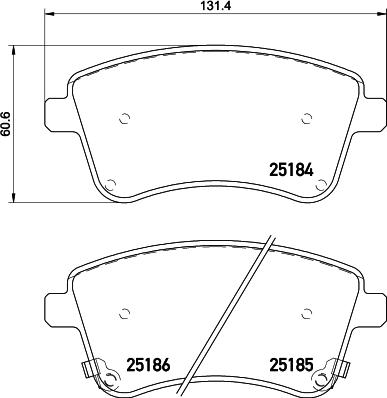 DON PCP1363 - Тормозные колодки, дисковые, комплект autosila-amz.com