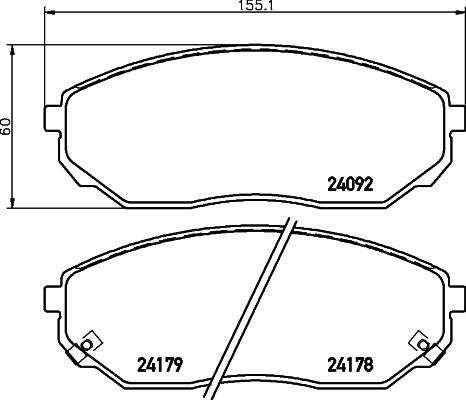 DON PCP1307 - Тормозные колодки, дисковые, комплект autosila-amz.com