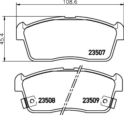 DON PCP1314 - Тормозные колодки, дисковые, комплект autosila-amz.com