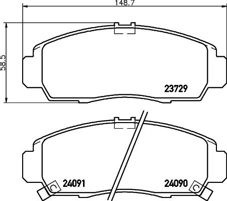 DON PCP1384 - Тормозные колодки, дисковые, комплект autosila-amz.com