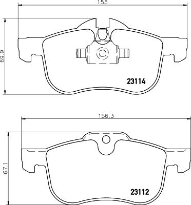 DON PCP1381 - Тормозные колодки, дисковые, комплект autosila-amz.com