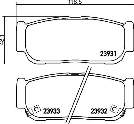 DON PCP1331 - Тормозные колодки, дисковые, комплект autosila-amz.com