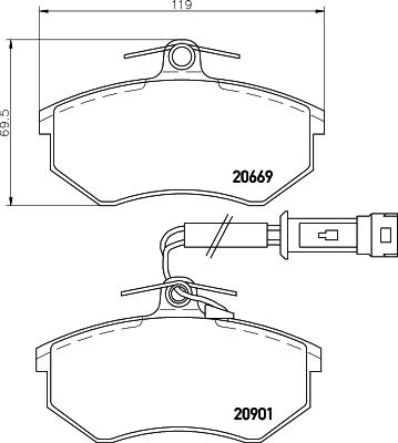 DON PCP1322 - Тормозные колодки, дисковые, комплект autosila-amz.com