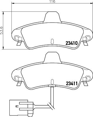 DON PCP1376 - Тормозные колодки, дисковые, комплект autosila-amz.com