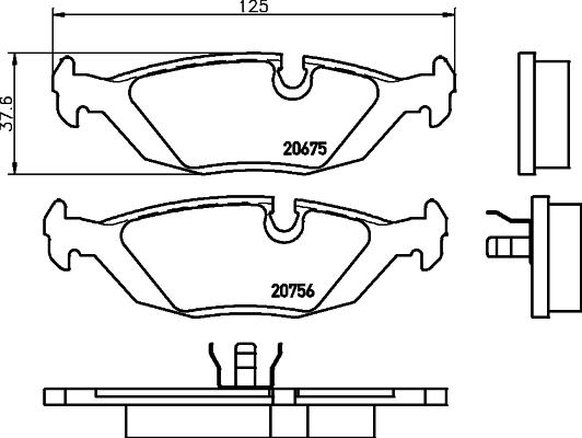 DON PCP1372 - Тормозные колодки, дисковые, комплект autosila-amz.com